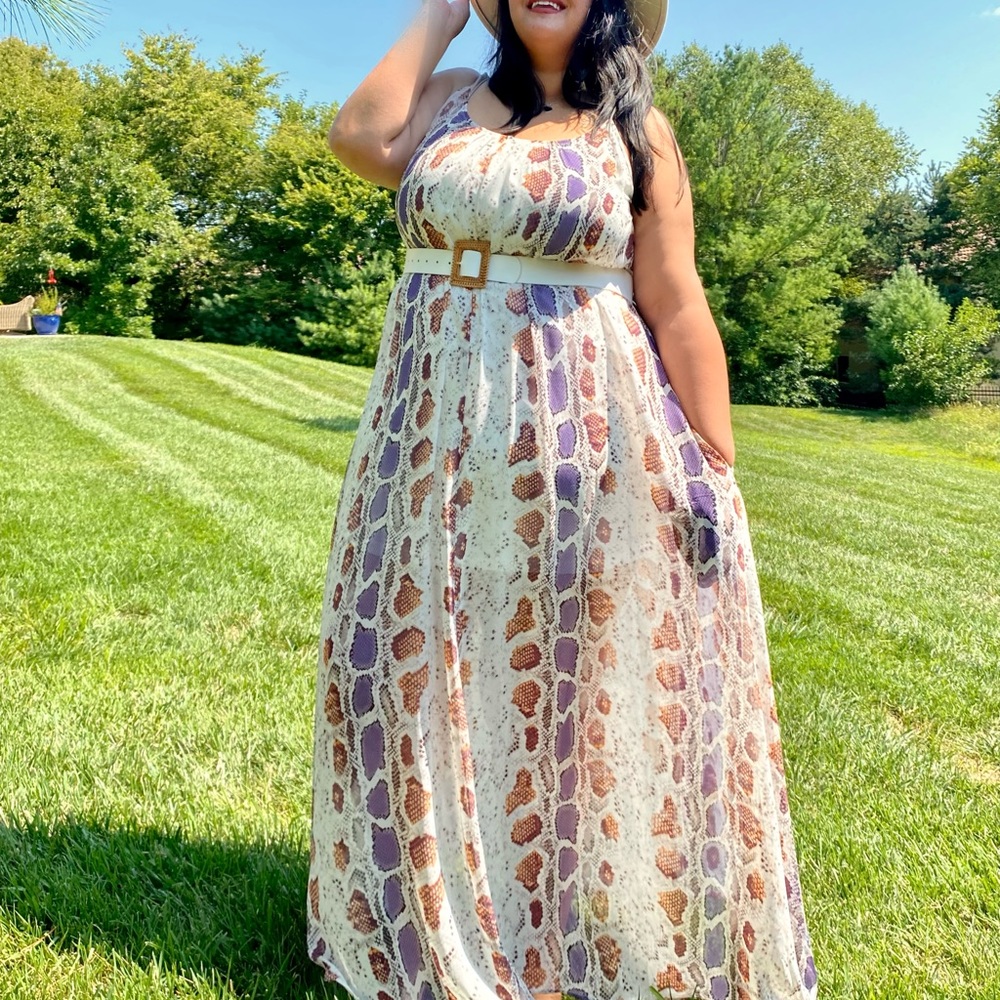 Snake print maxi, 2X